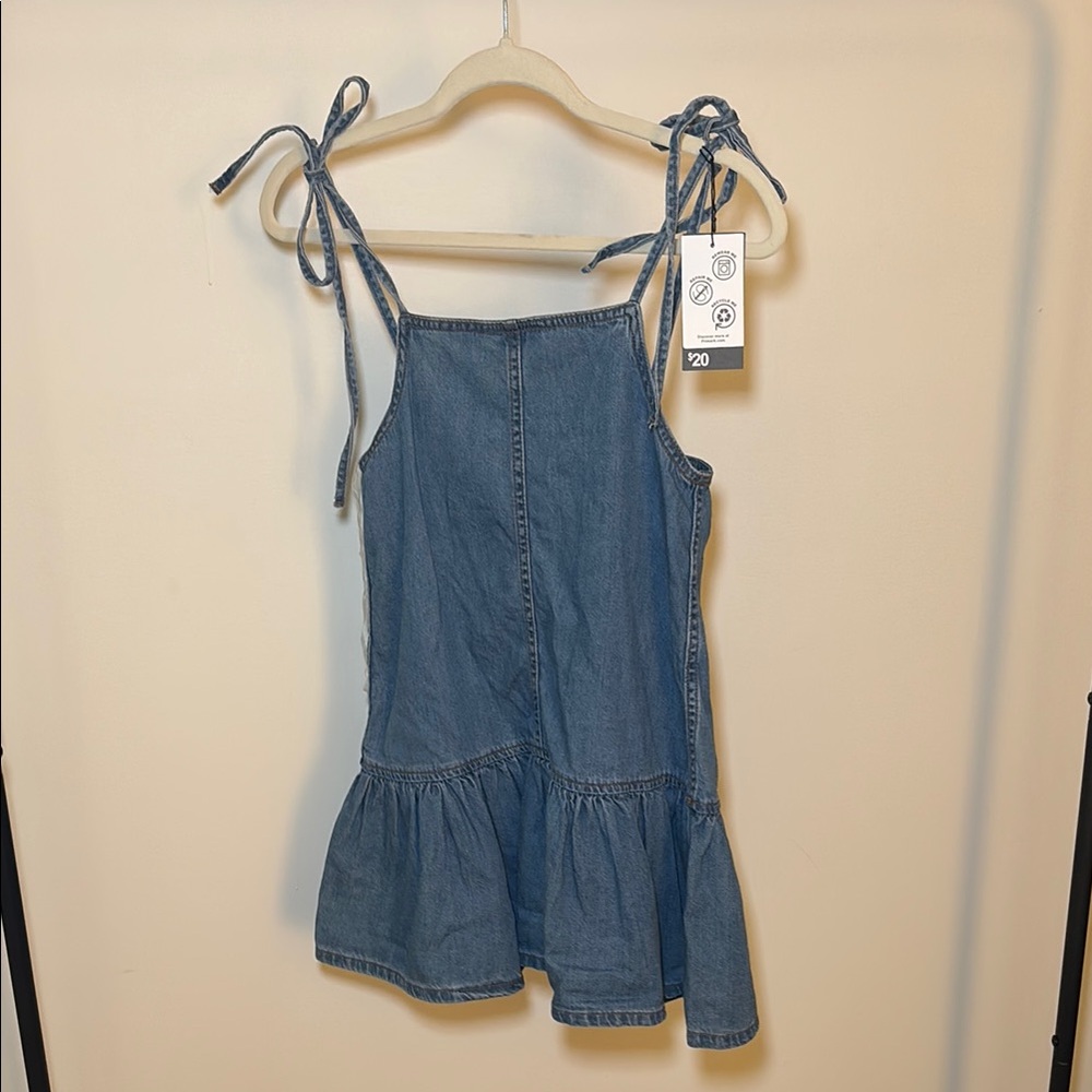 Primark Blue Ruffled Tie Front Sundress
